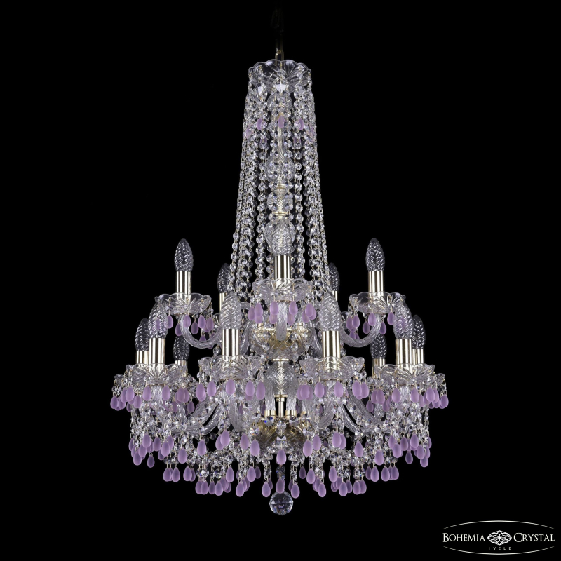Подвесная люстра Bohemia Ivele Crystal 1410/10+5/195/h-82/2d G V7010