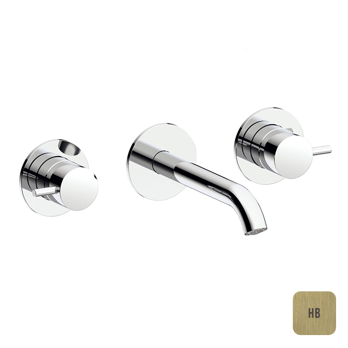 Almar Mixers Смеситель для раковины, настенный, цвет: латунь брашированная PVD