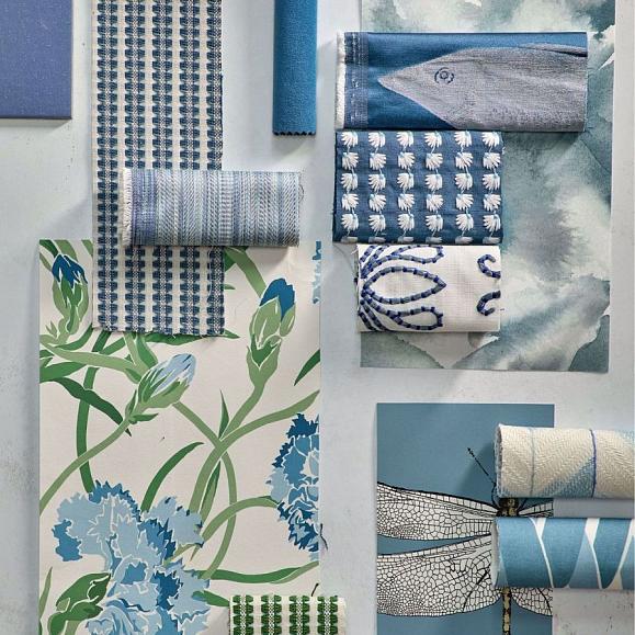 Обои Harlequin 113144 Demoiselle Cornflower/First Light/Honey