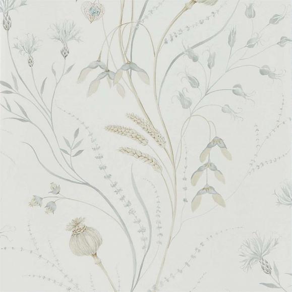 Обои Sanderson 216498 Summer Harvest Silver/Chalk