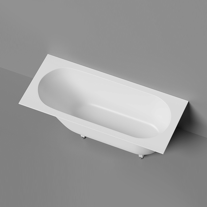 LOFO by Salini Ванна встраиваемая 180х80см, овальная чаша, материал: Solid Surface, цвет: белый матовый