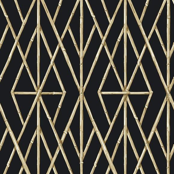 Обои York CV4448 Riviera Bamboo Trellis Black/Natural