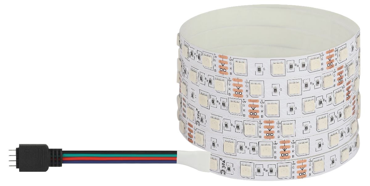 Светодиодная лента Эра 12В 5050 14,4Вт/м RGB 50м IP20 LS5050-14,4-60-12-RGB-IP20-1 year-50m Б0059928