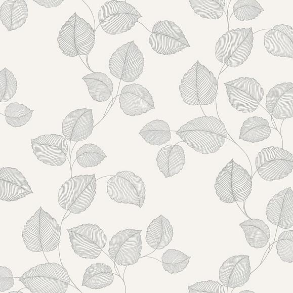Обои Paper&Ink BL70118 Linework Leaves Navy