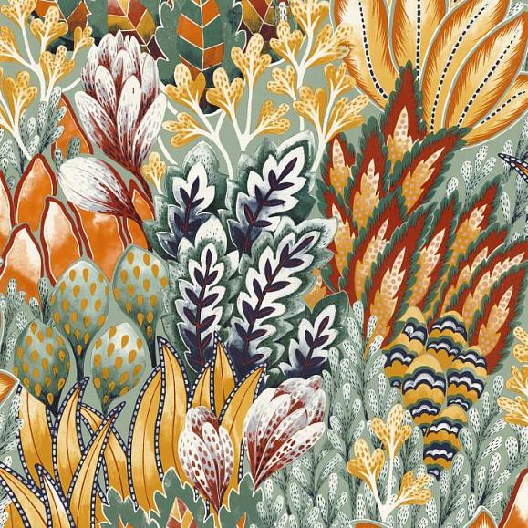 Обои Casamance 75162652 Avicennia Emeraude/Moutarde