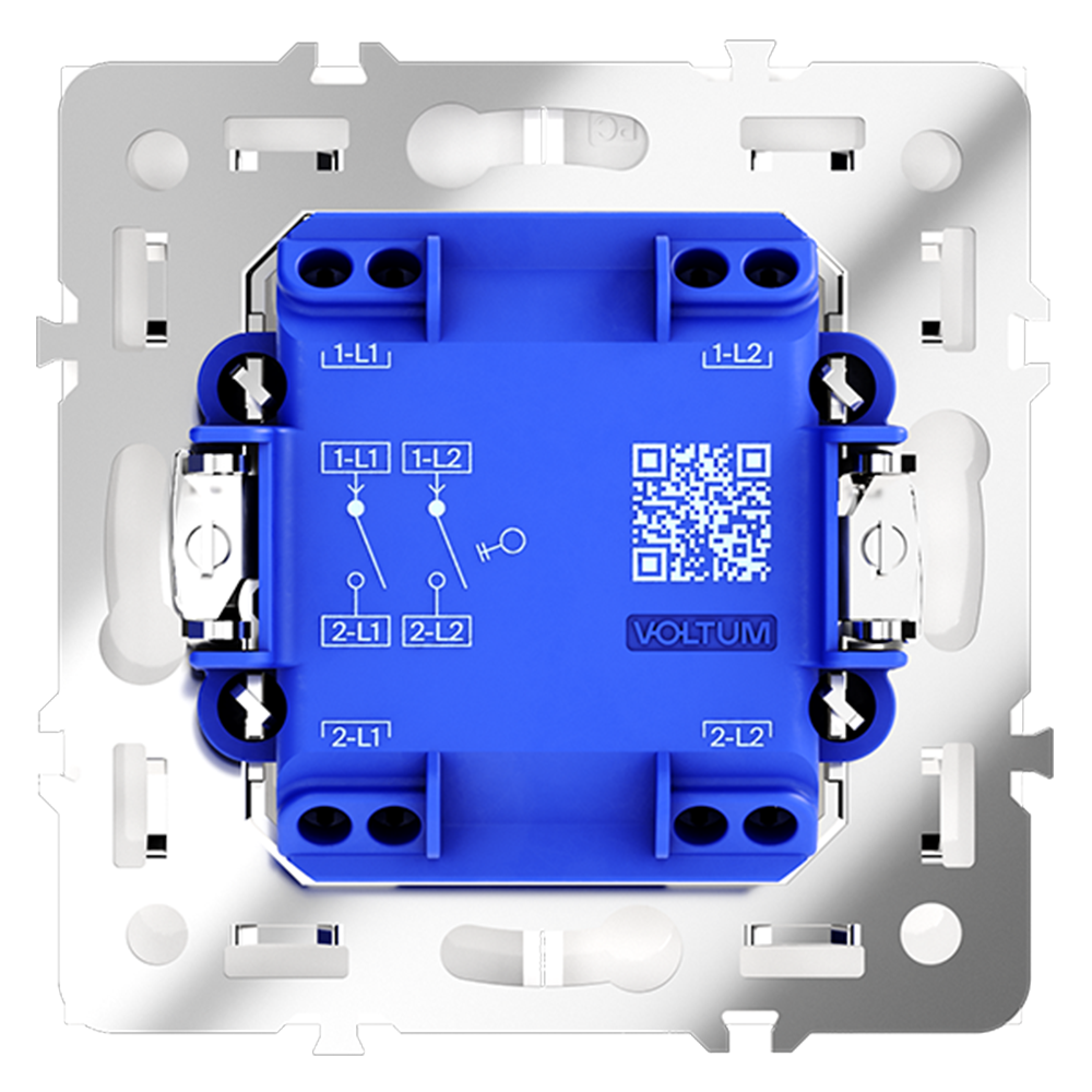 Выключатель двухклавишный Voltum S70 VLS020102 (белый матовый)