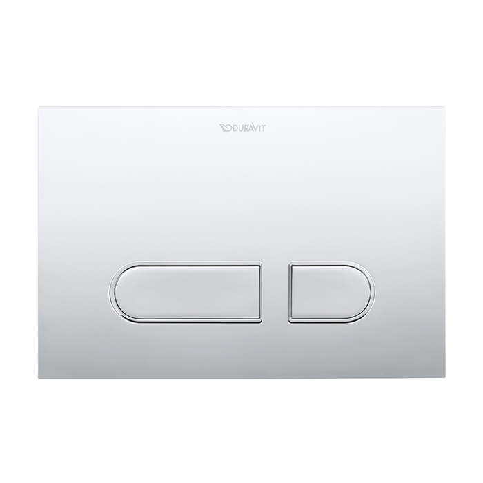 Duravit DuraSystem Клавиша смыва для унитаза, механический смыв, пластик, цвет: хром