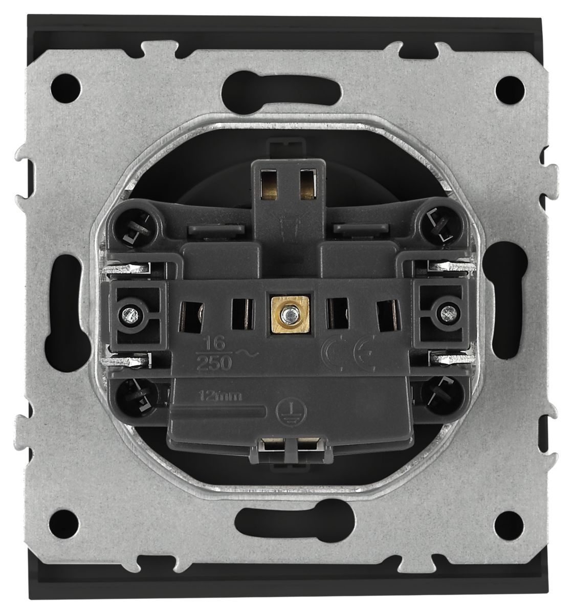 Розетка Эра Arktik 16-2101-05 с заземлением 2P+E Schuko 16А-250В антрацит Б0070418