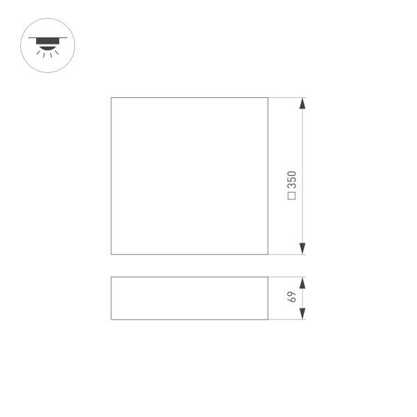 Накладной светильник Arlight SP-Quadro-S350x350-30W Day4000 034793