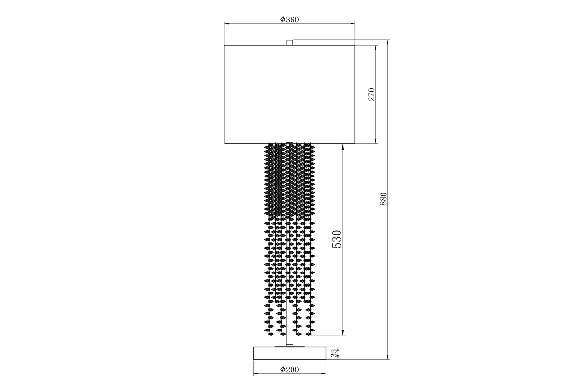 Настольная лампа Garda Decor K2KR0700T-1
