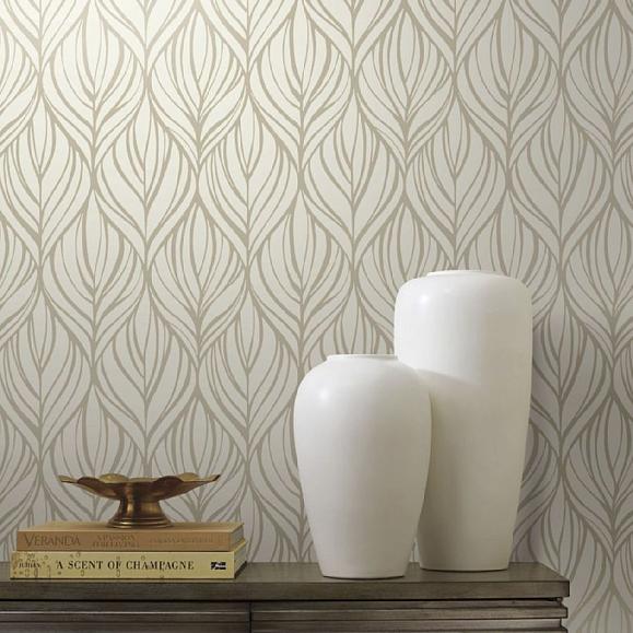 Обои York DT5081 Palma White/Gold
