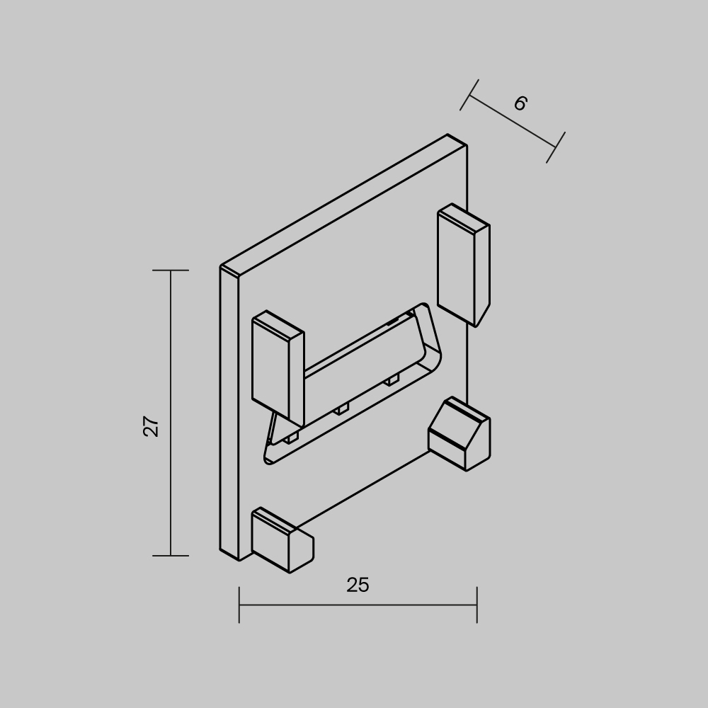 Комплект заглушек для алюминиевого профиля Maytoni Exility IP O-TR002-EC