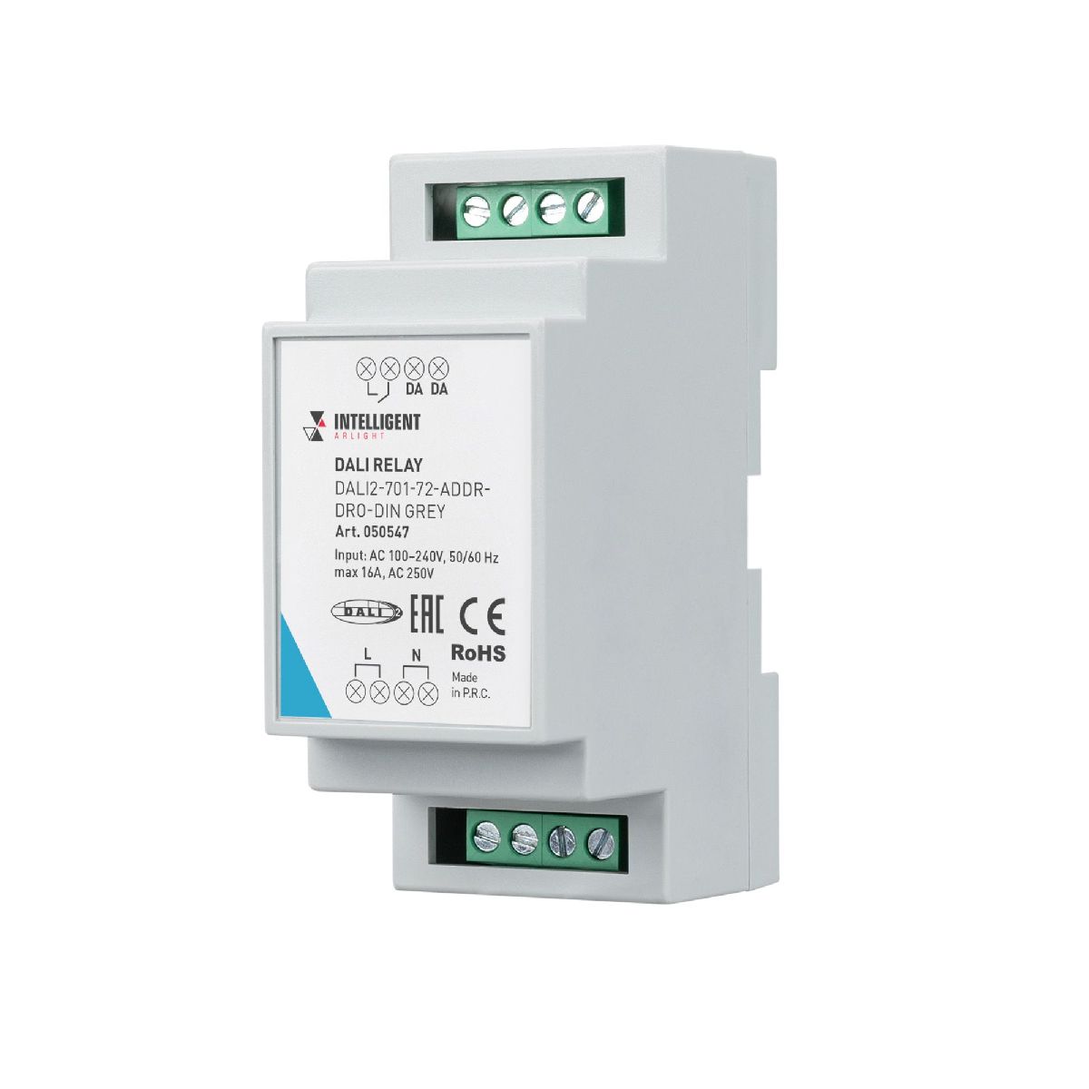 Релейный модуль Arlight DALI2-701-72-ADDR-DRO-DIN Grey (230V, 1x16A) 050547