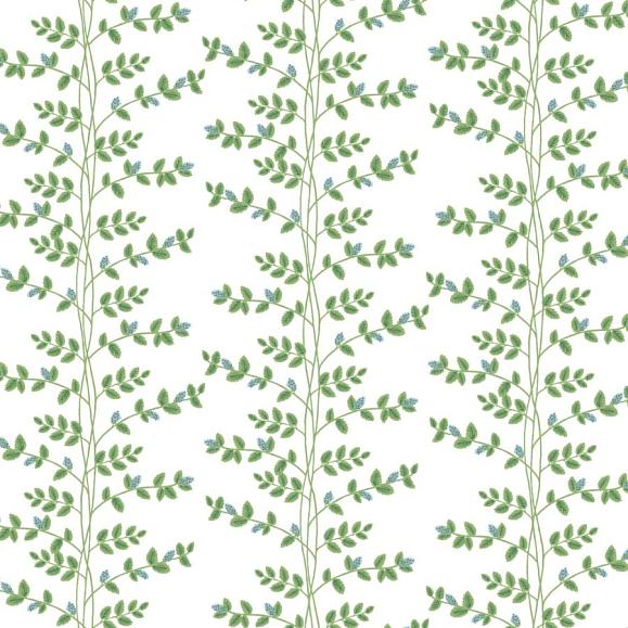 Обои York RF7425 Climbing Vine White & Blue