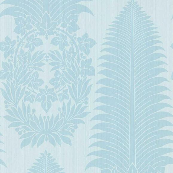 Обои Zoffany 313023 Marsden'S Palm Damask Blue Stone