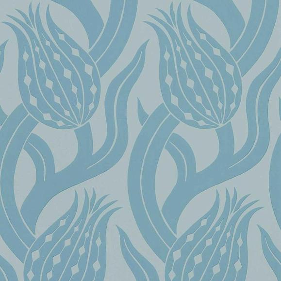 Обои Zoffany 312997 Persian Tulip Blue Stone