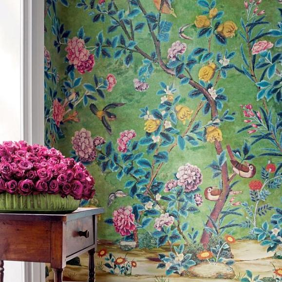 Панно Thibaut TM13669 Jardin Bloom Mural Green