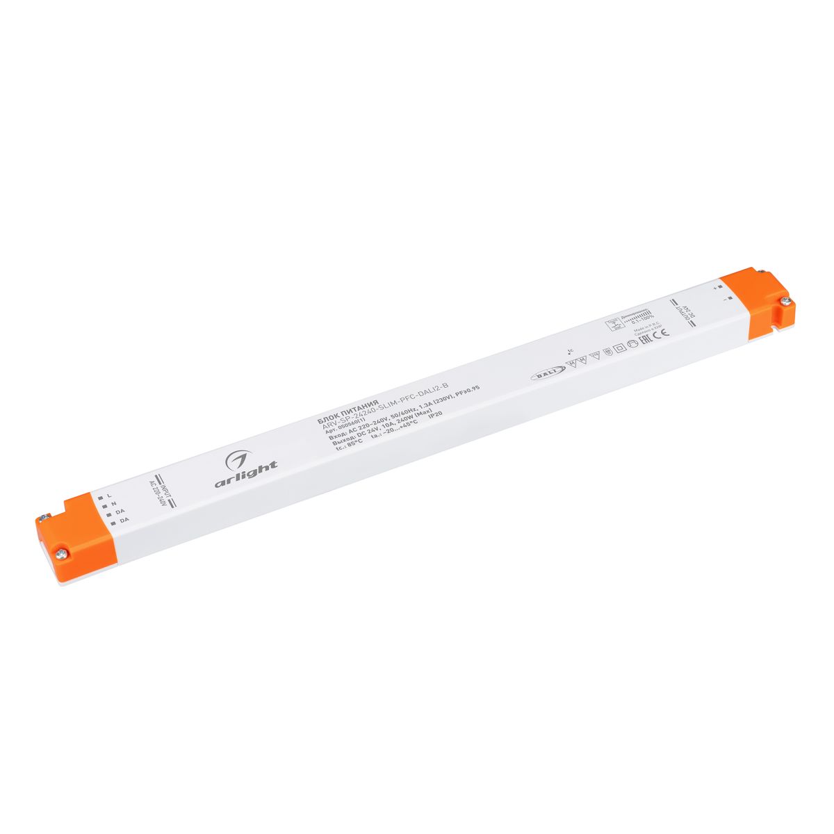 Блок питания Arlight ARV-SP-24240-SLIM-PFC-DALI2-B (24V, 10A, 240W) (IP20 Пластик) 050560(1)