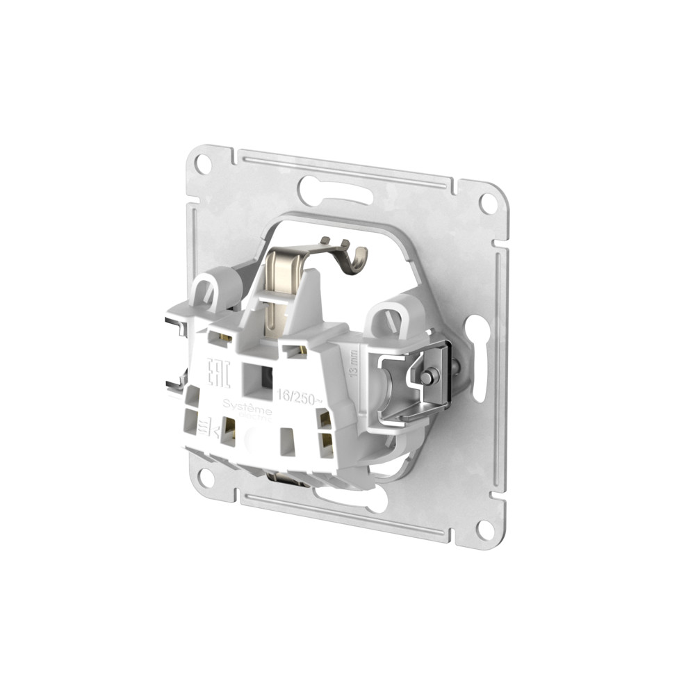 Розетка с заземлением со шторками, 16А, мех., быстрозажим. Клем Systeme Electric AtlasDesign Карбон ATN001045S