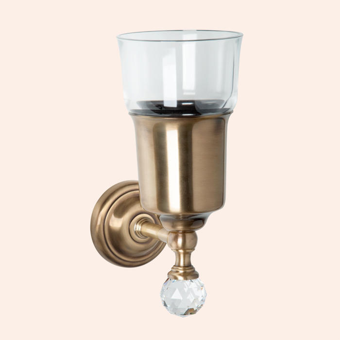 TW Crystal 109 Стакан подвесной, стеклянный, цвет: бронза с кристаллом (swarovski)