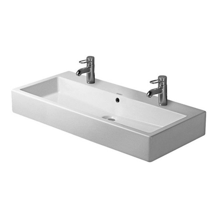 Duravit Vero Раковина подвесная, 100х47см., с 2 отв., c переливом, цвет: белый