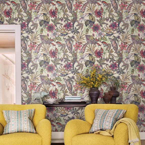 Обои York BL1704 Rainforest Cream/Bright Multi