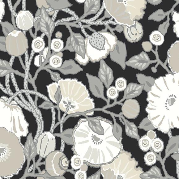 Обои York BW3981 Vincent Poppies Black/Neutral