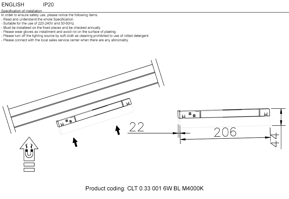 Трековый светильник Crystal Lux CLT 0.33 001 6W BL M4000K