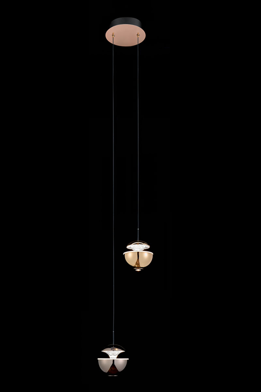 Подвесной светильник Jelly LE7711/2S Gold/Black Chrome