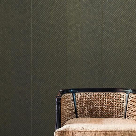 Обои York TC2696 Palm Chevron Black/Gold