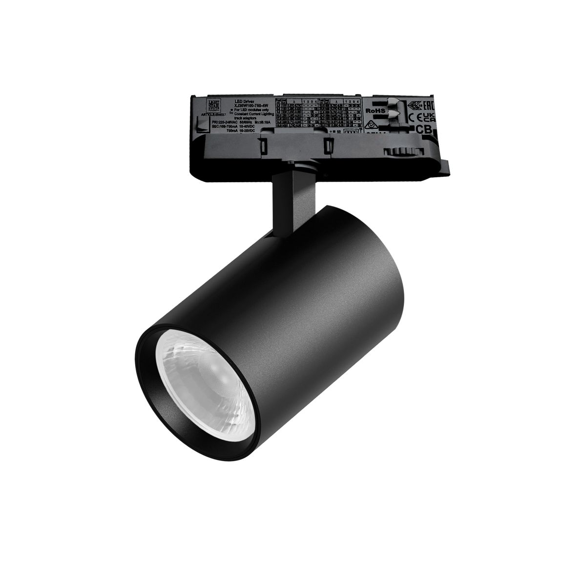 Трековый трехфазный светильник Quattro LED 36G с адаптером Lightstar Alta Base A5247QT36G (215247 + 594037 + 215203)