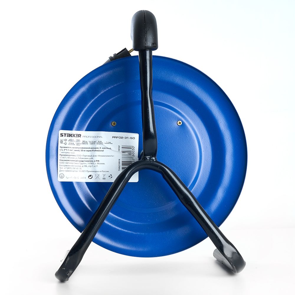 Удлинитель на металлической катушке 4-местный Stekker PRF02-31-30 30м 39786