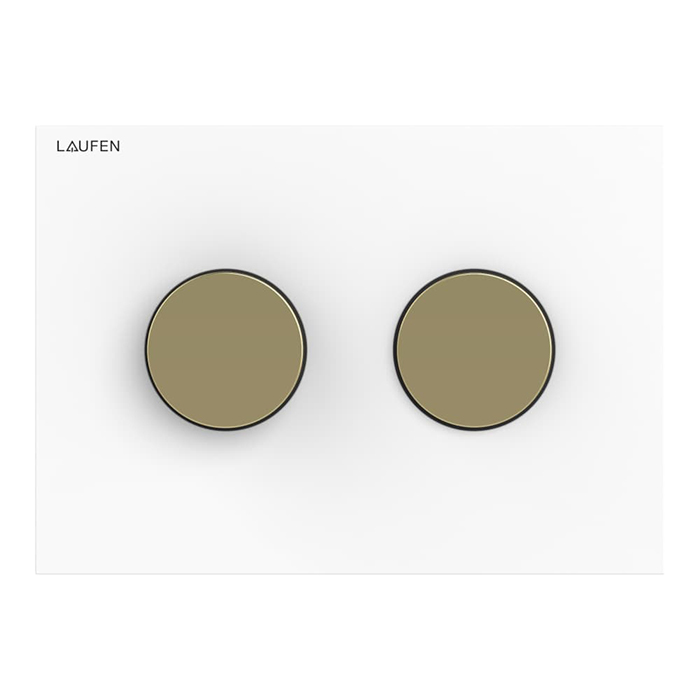 Laufen INEO GROOVE Клавиша смыва, панель: белый глянцевый, клавиши: PVD золото глянцовое