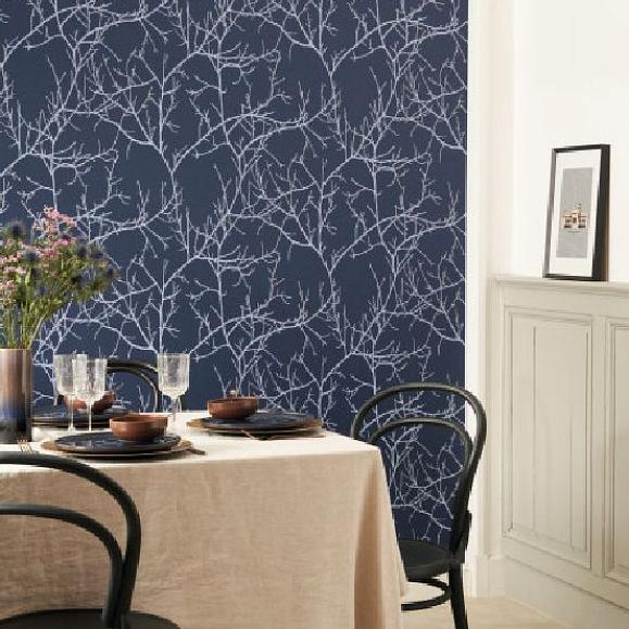 Обои Casadeco 87266619 Mythe Bleu Nuit