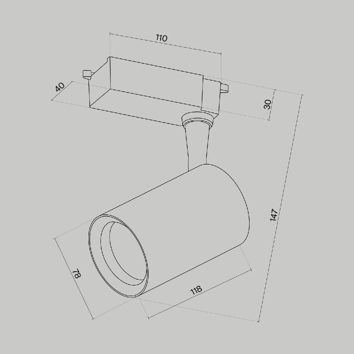 Трековый светильник Maytoni Technical Vuoro TR003-1-10W3K-W-W