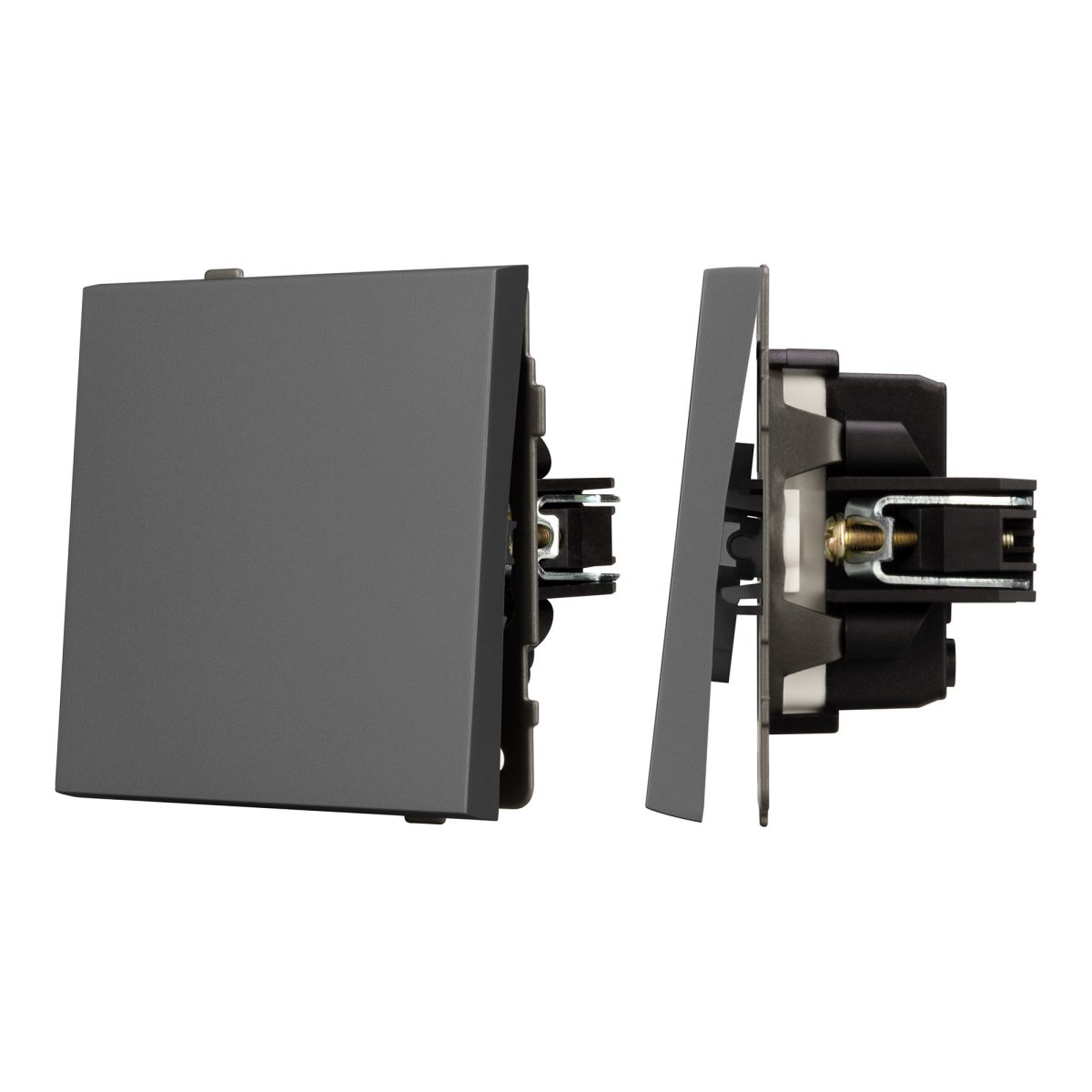 Механизм выключателя одноклавишный проходной Arlight SWT-TENDO-MKP1-SFPL-GR (230V, 10A) 054581