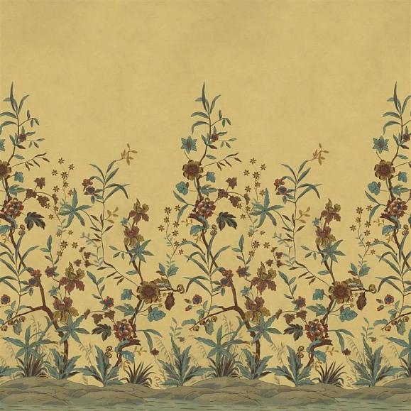 Панно John Derian PJD6014/01 Peacock Toile Scene 2 Sepia