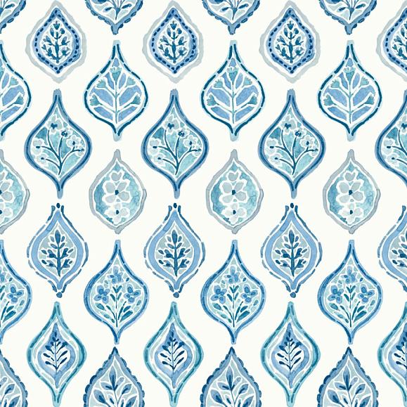 Обои York MN1850 Marketplace Motif White/Blue