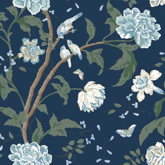 Обои York BL1782 Teahouse Floral Navy