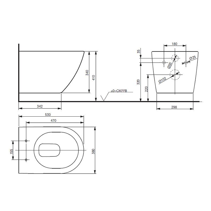 TOTO NC Унитаз подвесной 38x53x34см, безободковый, Tornado Flush, CeFiONtect, цвет: белый
