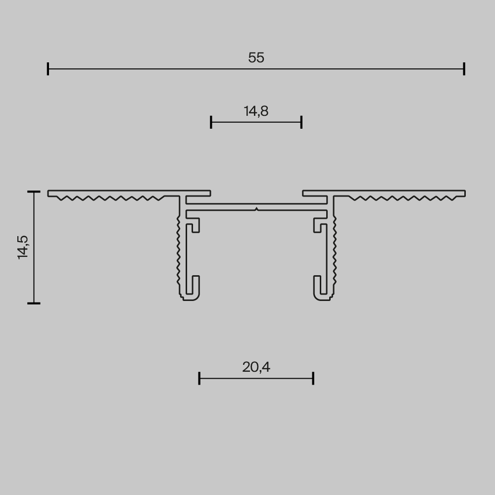 Шинопровод встраиваемый Maytoni Busbar trunkings Basity TRX172-122B