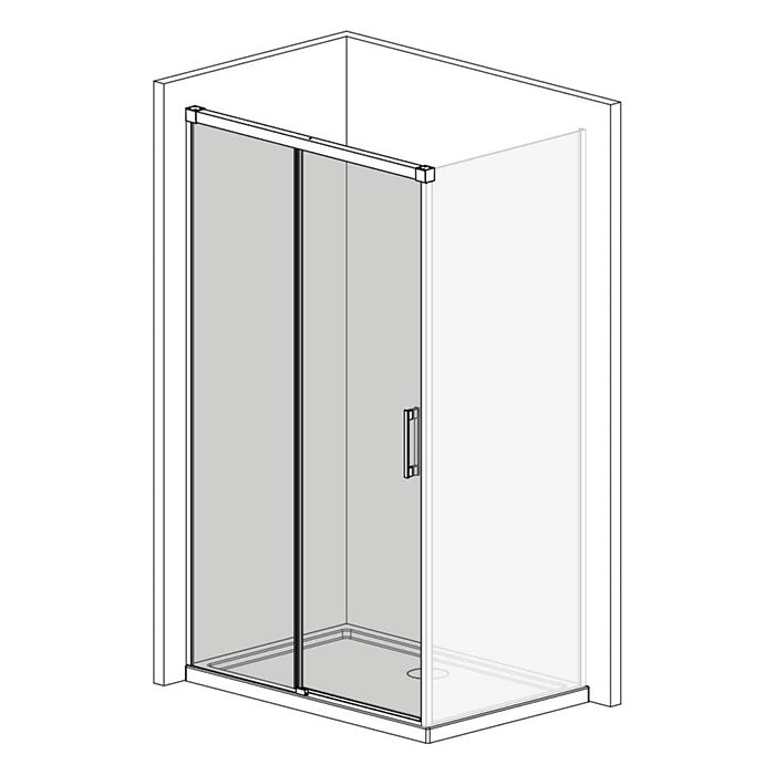 Radaway Idea KDJ Душевая дверь 120см, раздвижная, левая, стекло прозрачное, покрытие Easy Clean, профиль: хром