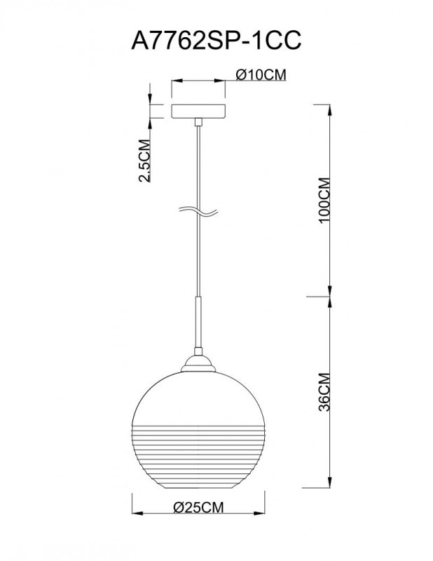 Подвесной светильник ARTE Lamp A7762SP-1CC
