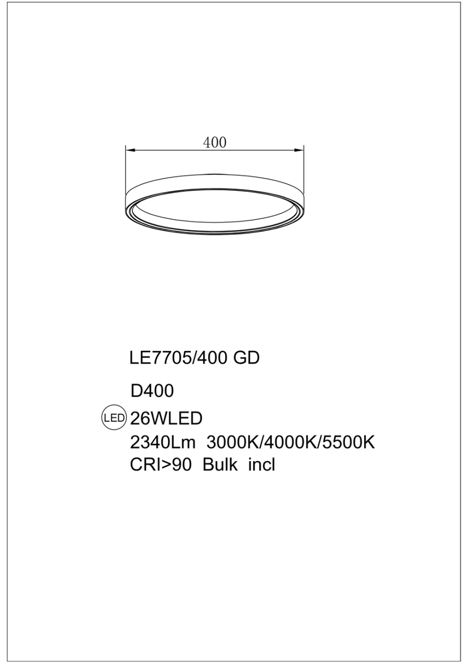 Потолочный светильник Eclipse LE7705/400 Gold