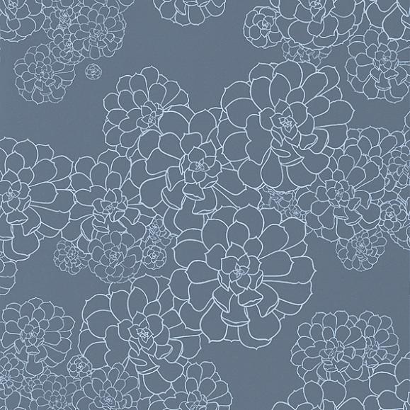 Обои Paint & Paper Library 0393AEBLUEB Aeonium Blue Blood