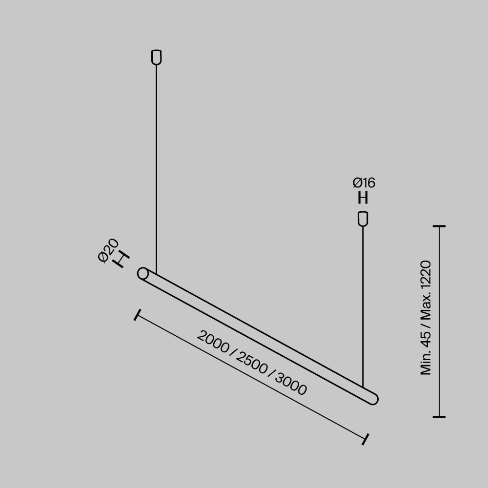 Подвес для опорного стержня Maytoni Pendant system Parity TRA130SWK-B