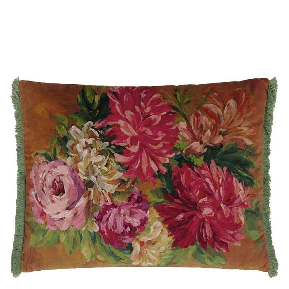 Подушка CCDG1462, Fleurs D Artistes Velours, Terracotta, Designers Guild 60 x 45см