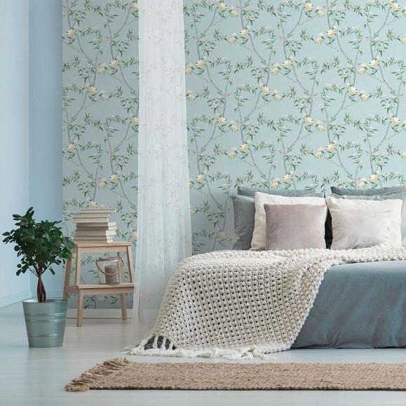 Обои Aura 1900-1 Chinoiserie Turquoise