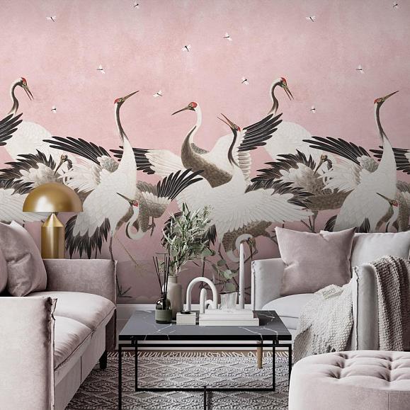 Панно Hygge Wall H11401 Dancing Cranes Rose