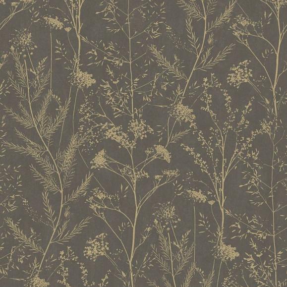 Обои Casadeco 200959607 Prairie Noir fusain / ocre